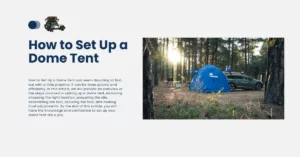 How to Set Up a Dome Tent